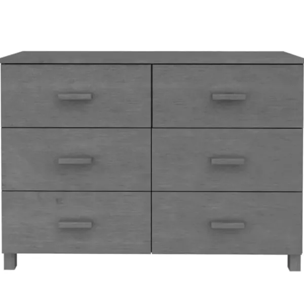 vidaXL Byråer>Skänk HAMAR mörk 113x40x80 cm massiv furu
