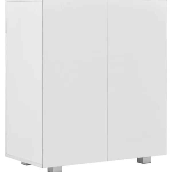 vidaXL Byråer>Skänk högglans 71x35x80 cm spånskiva