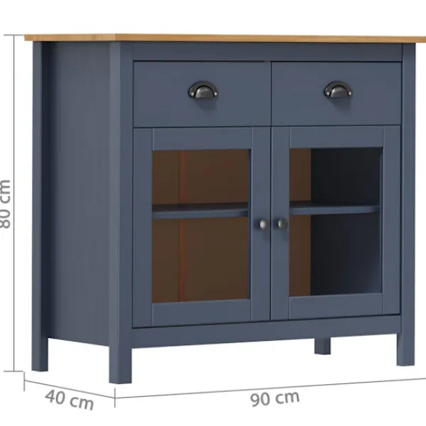 vidaXL Byråer>Skänk Hill 90x40x80 cm massiv furu