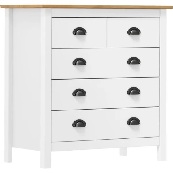 vidaXL Byråer>Skänk Hill 79x40x80 cm massiv furu