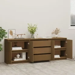vidaXL Sideboards>Skänk honungs 180x36x65 cm massiv furu