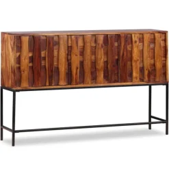 vidaXL Sideboards>Skänk i massivt sheeshamträ 120x30x80 cm