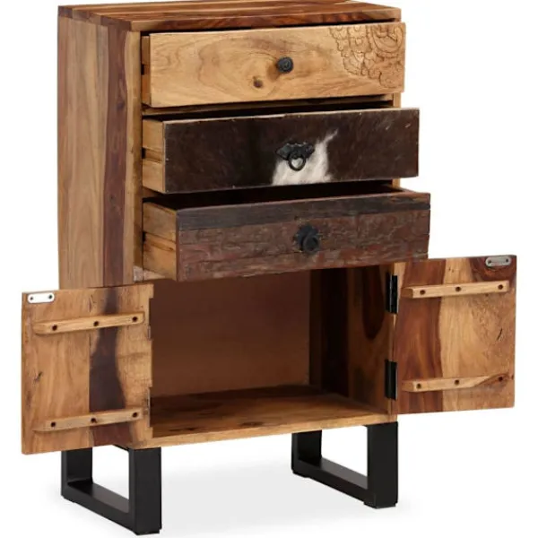 vidaXL Sideboards>Skänk i massivt sheshamträ 50x30x86 cm