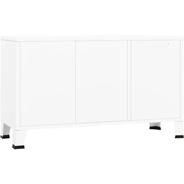 vidaXL Skåp>Skänk industriell 105x35x62 cm metall och glas