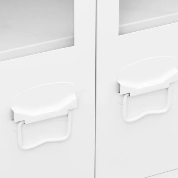 vidaXL Skåp>Skänk industriell 105x35x62 cm metall och glas