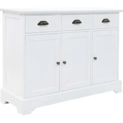 vidaXL Sideboards>Skänk med 3 dörrar MDF och furu 105x35x77,5 cm
