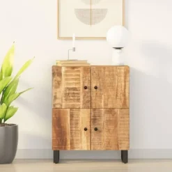 vidaXL Sideboards>Skänk med 4 dörrar 60x33x75 cm massivt mangoträ