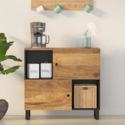 vidaXL Sideboards>Skänk med 2 dörrar 80x33x75 cm massivt mangoträ
