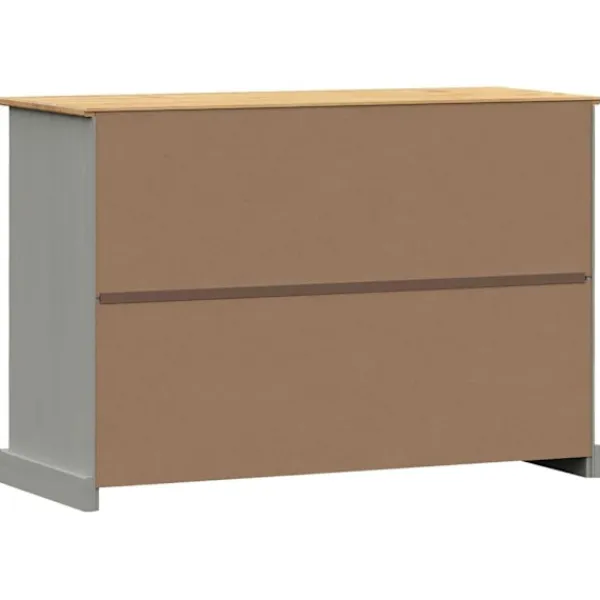 vidaXL Sideboards>Skänk med lådor VIGO 113x40x75 cm massiv furu