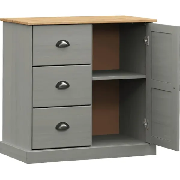 vidaXL Sideboards>Skänk med lådor VIGO 78x40x75 cm massiv furu