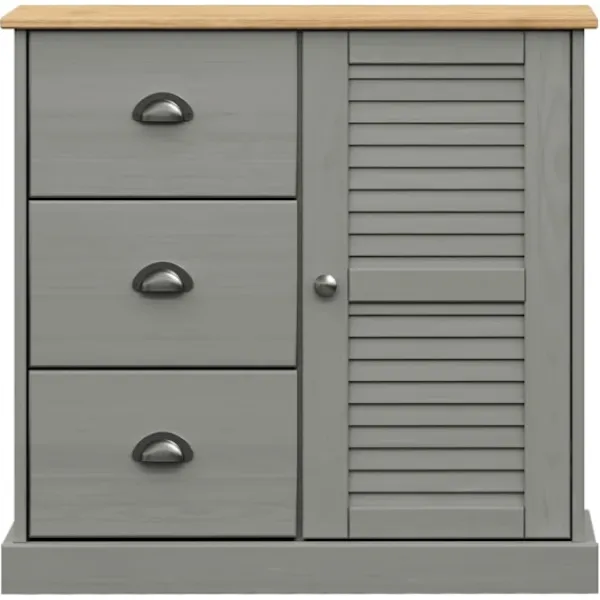 vidaXL Sideboards>Skänk med lådor VIGO 78x40x75 cm massiv furu