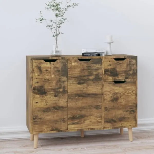 vidaXL Sideboards>Skänk rökfärgad ek 90x30x72 cm konstruerat trä