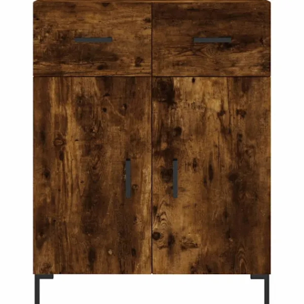 vidaXL Sideboards>Skänk rökfärgad ek 69,5x34x90 cm konstruerat trä