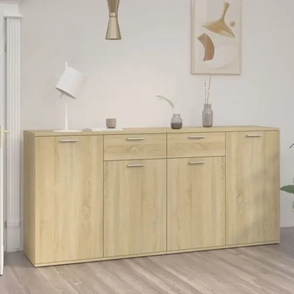 vidaXL Sideboards>Skänk sonoma-ek 160x36x75 cm konstruerat trä