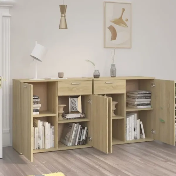 vidaXL Sideboards>Skänk sonoma-ek 160x36x75 cm konstruerat trä