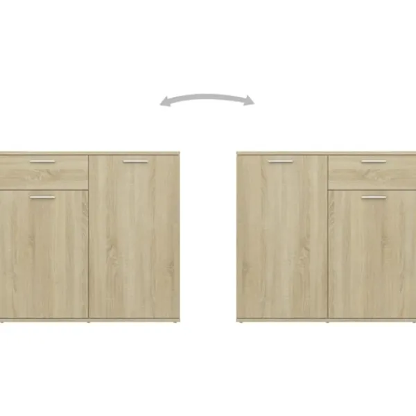 vidaXL Sideboards>Skänk sonoma-ek 160x36x75 cm konstruerat trä
