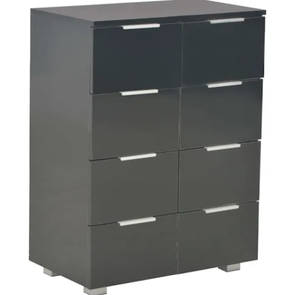 vidaXL Byråer>Skänk högglans 60x35x80 cm konstruerat trä