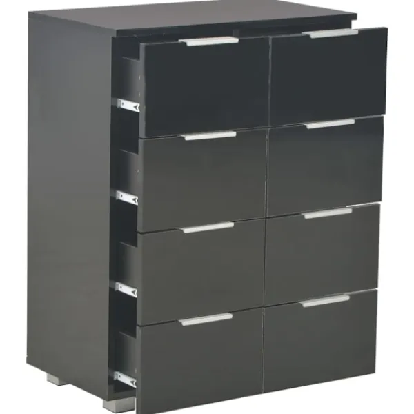 vidaXL Byråer>Skänk högglans 60x35x80 cm konstruerat trä