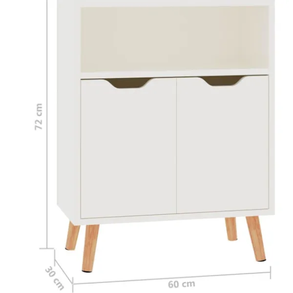 vidaXL Skåp>Skänk högglans 60x30x72 cm konstruerat trä