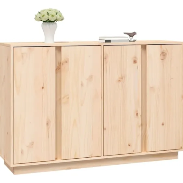 vidaXL Sideboards>Skänk vit 120x35x80 cm massiv furu