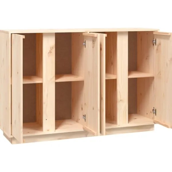 vidaXL Sideboards>Skänk vit 120x35x80 cm massiv furu