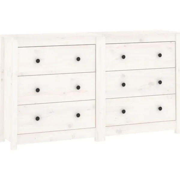 vidaXL Byråer>Skänk 140x35x80 cm massiv furu