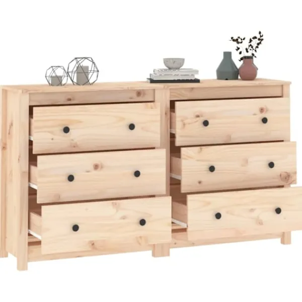 vidaXL Sideboards>Skänk 140x35x80 cm massiv furu