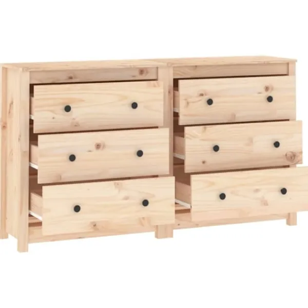 vidaXL Sideboards>Skänk 140x35x80 cm massiv furu