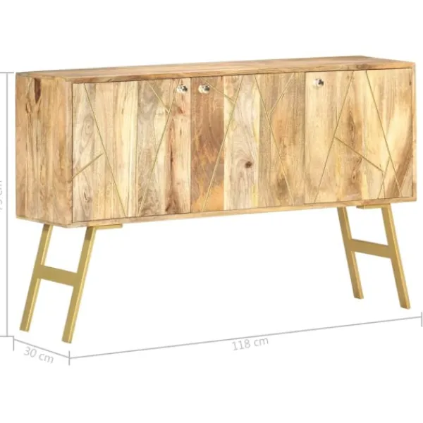 vidaXL Sideboards>Skänk 118x30x75 cm massivt mangoträ