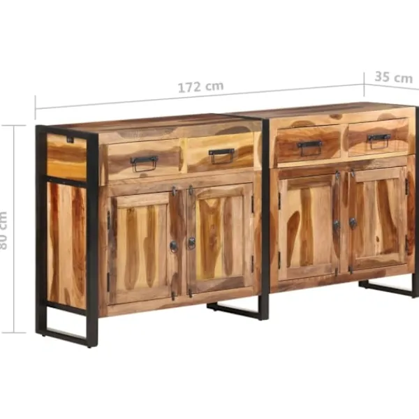 vidaXL Sideboards>Skänk 172x35x80 cm massivt akaciaträ med honungsfinish