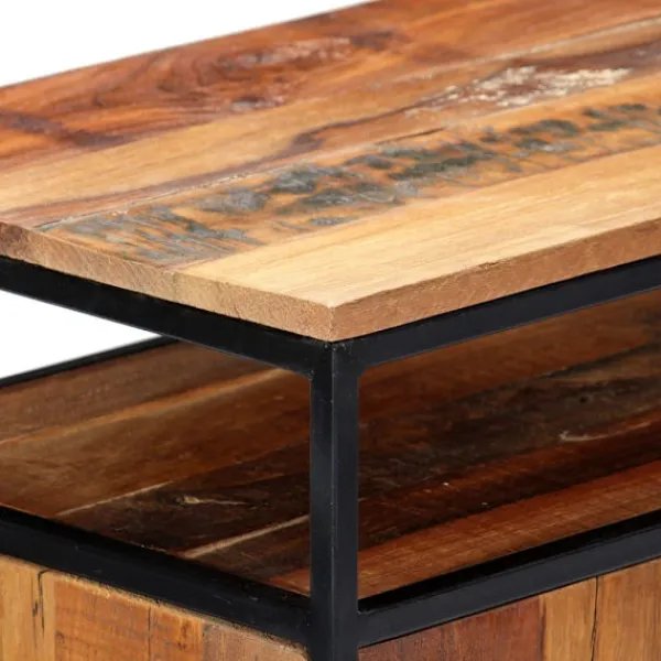 vidaXL Sideboards>Skänk 60x35x76 cm massivt återvunnet trä och stål