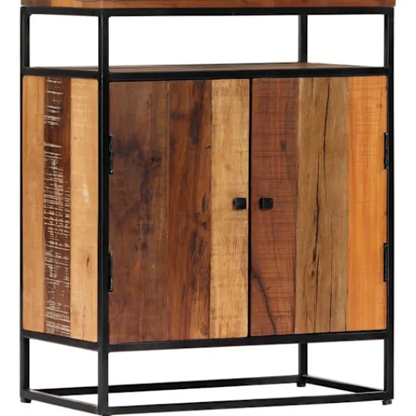 vidaXL Sideboards>Skänk 60x35x76 cm massivt återvunnet trä och stål