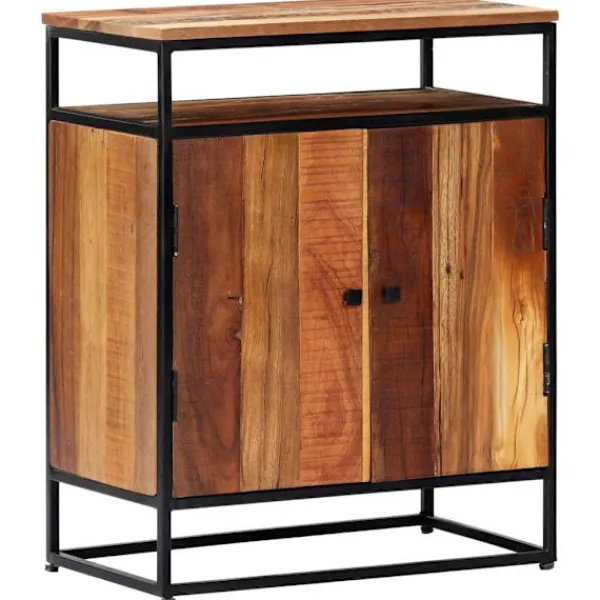 vidaXL Sideboards>Skänk 60x35x76 cm massivt återvunnet trä och stål