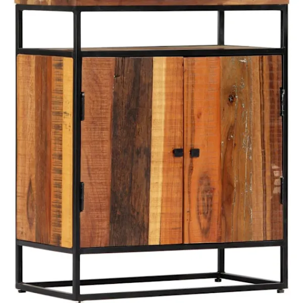 vidaXL Sideboards>Skänk 60x35x76 cm massivt återvunnet trä och stål
