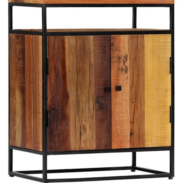 vidaXL Sideboards>Skänk 60x35x76 cm massivt återvunnet trä och stål
