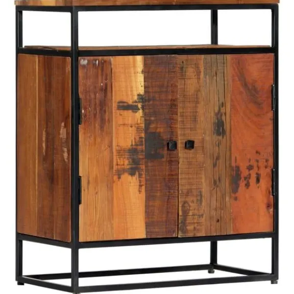 vidaXL Sideboards>Skänk 60x35x76 cm massivt återvunnet trä och stål