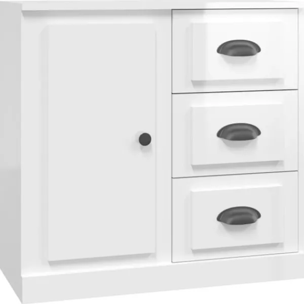 vidaXL Sideboards>Skänkar 2 delar högglans konstruerat trä
