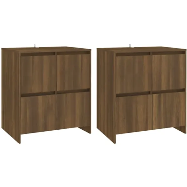 vidaXL Skåp>Skänkar 2 st ek 70x41x75 cm konstruerat trä