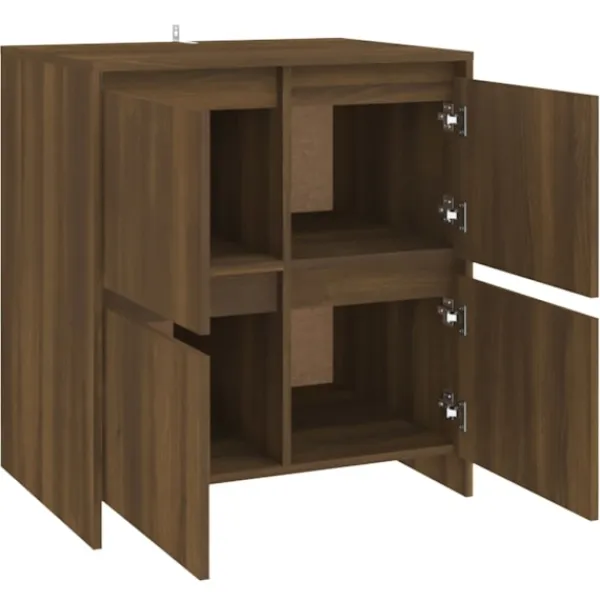 vidaXL Skåp>Skänkar 2 st ek 70x41x75 cm konstruerat trä