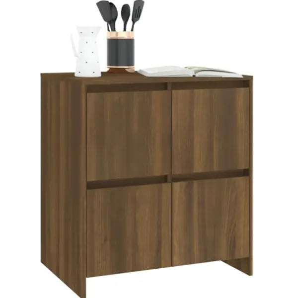 vidaXL Skåp>Skänkar 2 st ek 70x41x75 cm konstruerat trä