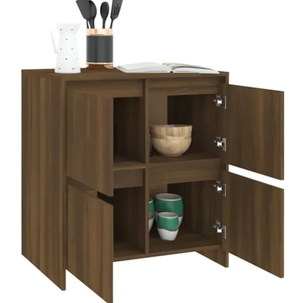 vidaXL Skåp>Skänkar 2 st ek 70x41x75 cm konstruerat trä