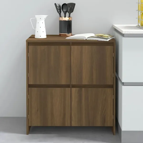 vidaXL Skåp>Skänkar 2 st ek 70x41x75 cm konstruerat trä