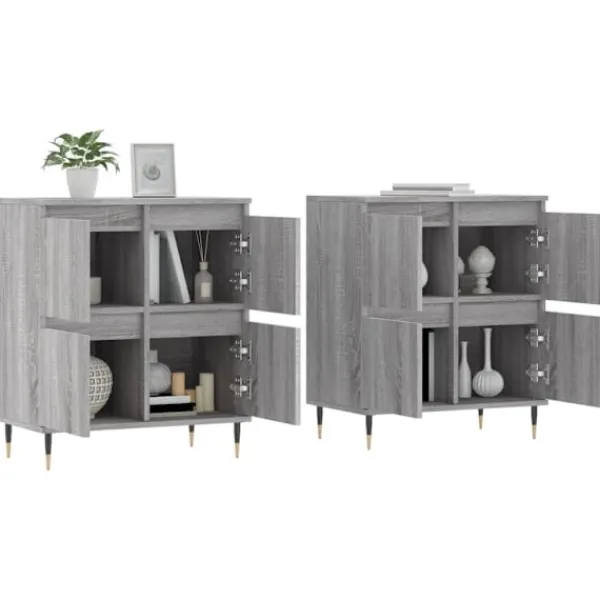 vidaXL Sideboards>Skänkar 2 st sonoma konstruerat trä