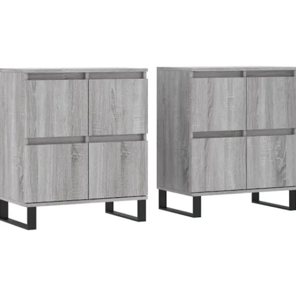 vidaXL Sideboards>Skänkar 2 st sonoma konstruerat trä