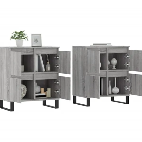 vidaXL Sideboards>Skänkar 2 st sonoma konstruerat trä