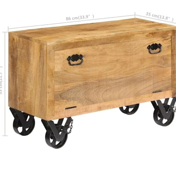 vidaXL Skåp>Skoskåp 86x35x55 cm massivt mangoträ