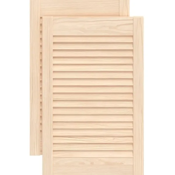 vidaXL Skåp>Skåpluckor lamelldesign 2 st 61,5x39,4 cm massiv furu