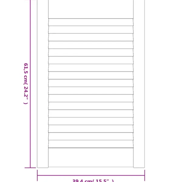 vidaXL Skåp>Skåpluckor lamelldesign 2 st 61,5x39,4 cm massiv furu