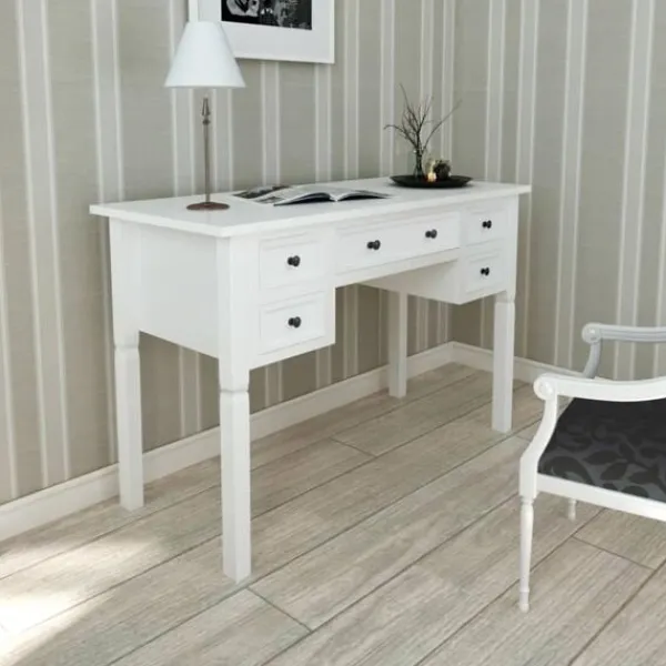 vidaXL Kontorsmöbler>Skrivbord med 5 lådor