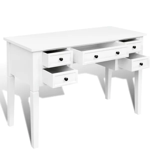 vidaXL Kontorsmöbler>Skrivbord med 5 lådor